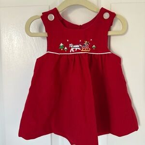 Embroidered baby Christmas dress size 12m